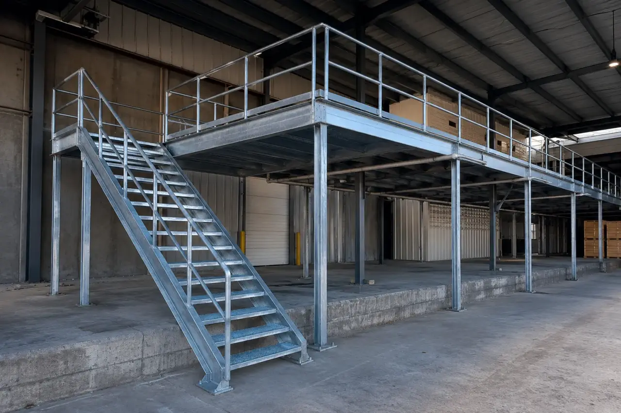 Completed Warehouse Mezzanines installation by The Grate Guys