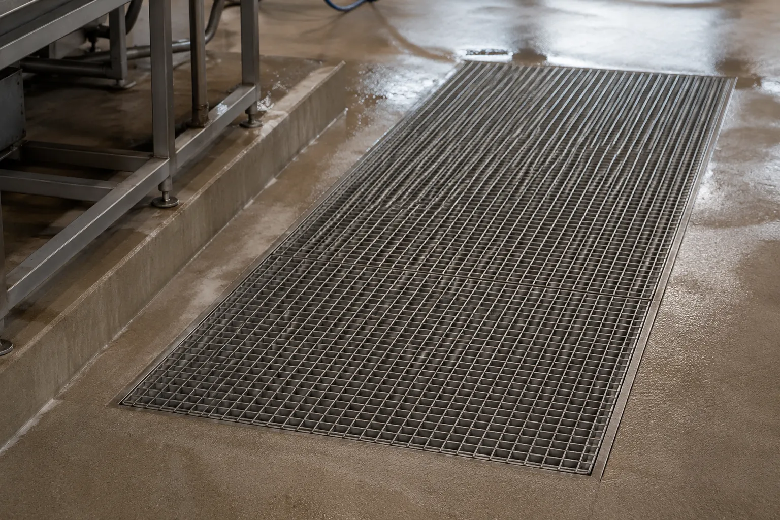 Completed Washdown Area Grates installation in Maple by The Grate Guys
