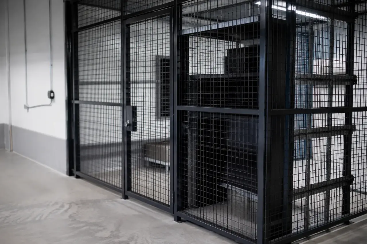 Completed Wire Mesh Partitions installation in Aurora by The Grate Guys